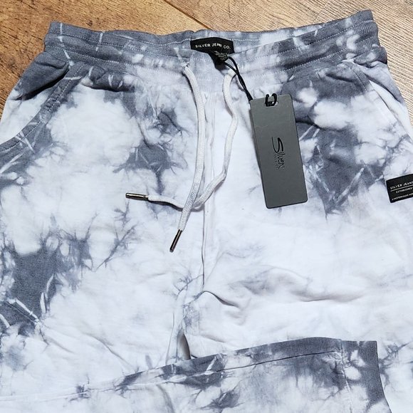 SILVER Women's Blue Fleece Lined Tie-Dye Joggers - NEW NWT - Picture 5 of 8